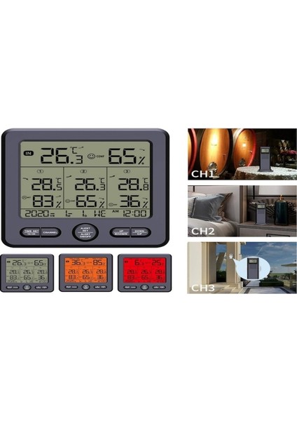 3 Sensörlü Kablosuz Aydınlatmalı Alarmlı Dijital Hava Istasyonu (Yurt Dışından) fiyatları