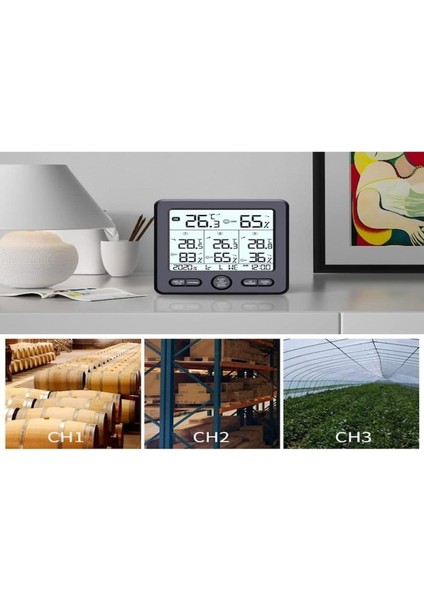 3 Sensörlü Kablosuz Aydınlatmalı Alarmlı Dijital Hava Istasyonu (Yurt Dışından) modelleri