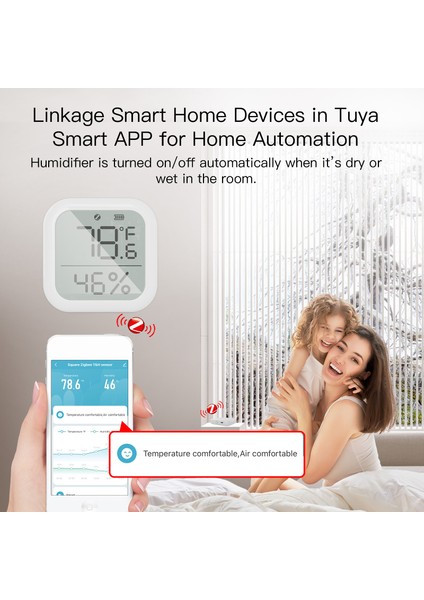 Zigbee Akıllı Nem ve Sıcaklık Ölçer, Uygulama Kontrollü LCD Ekran (Yurt Dışından) indirimleri