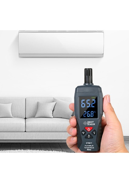 Akıllı Sensör Nem ve Sıcaklık Ölçer, Yüksek Hasiyetli LCD Ekran (Yurt Dışından)