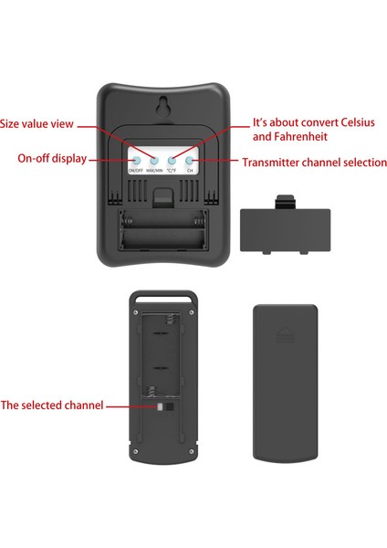 Kablosuz Iç ve Dış Mekan Sıcaklık Nem Ölçer Çift Sensörlü (Yurt Dışından) fırsatları