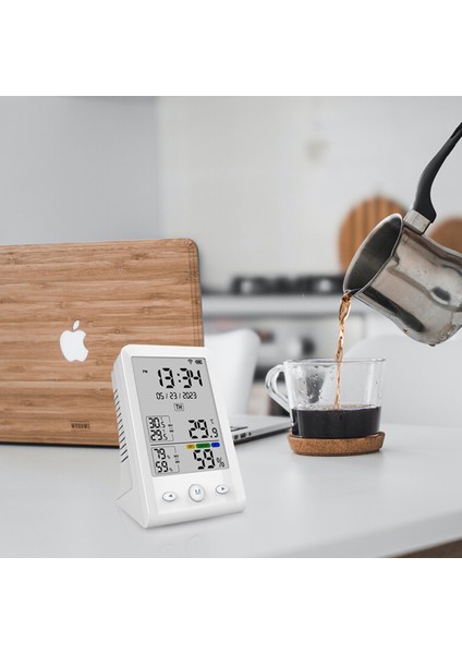 Tuya Wi-Fi USB Şarj Edilebilir Nem ve Sıcaklık Ölçer LCD Ekran (Yurt Dışından) indirimleri
