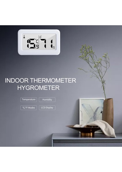 Dijital Iç Mekan Sıcaklık ve Nem Ölçer LCD Aydınlatmalı Sera & Mahzen (Yurt Dışından) fiyatları