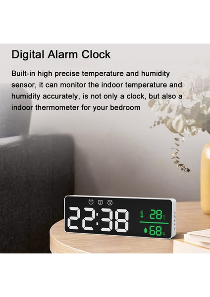 Dijital USB Alarm Saati - Sıcaklık/nem Göstergeli ve Ayarlanabilir LED Parlaklık (Yurt Dışından) indirimleri