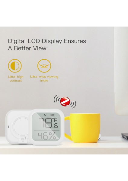 Zigbee Akıllı Higrometre Sıcaklık Nem Sensörü Uygulama Kontrollü LCD Ekran (Yurt Dışından) fiyatları