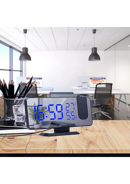 Aynalı Prksiyonlu Alarm Saati - Nem, Sıcaklık ve LED Ekran (Yurt Dışından) fırsatları