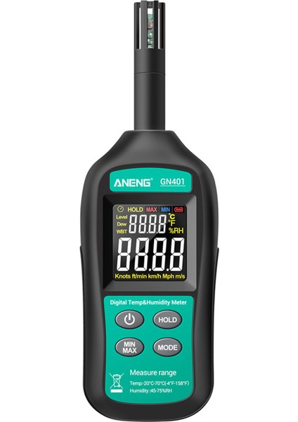 El Tipi Dijital Termometre Higrometre - Temasız Iç/dış Mekan Çok Amaçlı (Yurt Dışından)