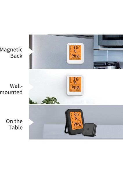 Iç ve Dış Mekan Nem Sıcaklık Ölçer Turuncu LCD Ev Sera Için (Yurt Dışından) indirimleri
