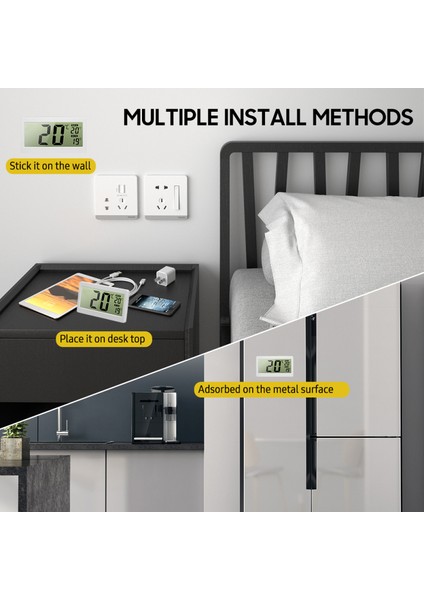 Mini Dijital Ev Tipi Sıcaklık ve Nem Ölçer (Yurt Dışından) modelleri