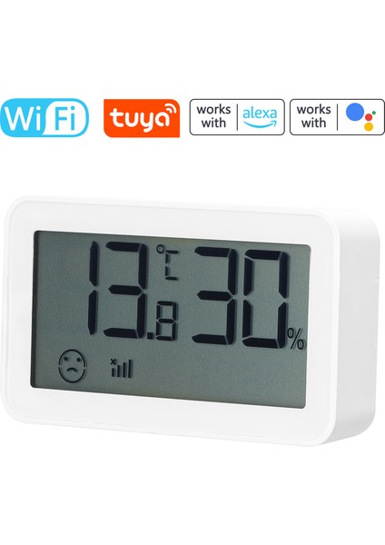 Tuya Wifi Akıllı Iç Mekan Termometre Higrometre - Alexa, Google Uyumlu - Santigrat/fahrenheit (Yurt Dışından)