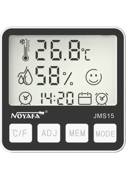 JMS15 Dijital Higrometre Termometre Iç ve Dış Mekan Nem Sıcaklık LCD Ekran (Yurt Dışından)