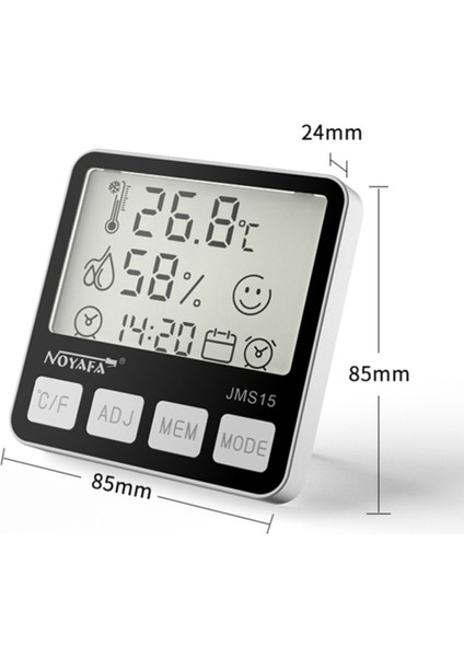 JMS15 Dijital Higrometre Termometre Iç ve Dış Mekan Nem Sıcaklık LCD Ekran (Yurt Dışından) indirimleri
