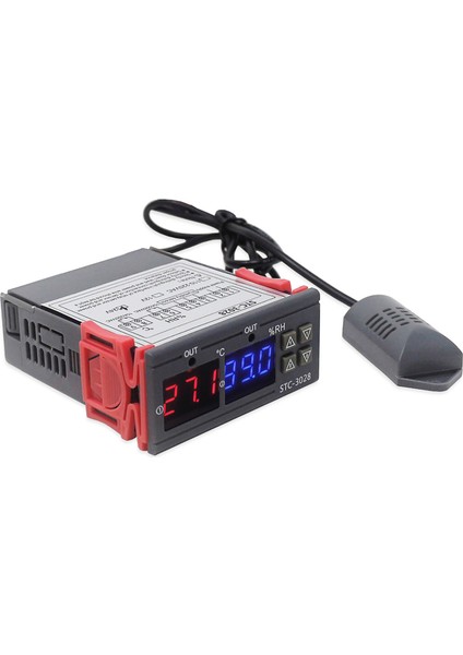 Dijital Sıcaklık Nem Kontrol Cihazı Sensörlü 24V Röle (Yurt Dışından)