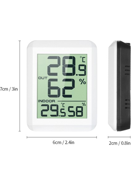 Kablosuz LCD Termo-Higrometre - Iç/dış Mekan Sıcaklık Nem Ölçer, Ayaklı (Yurt Dışından) fırsatları