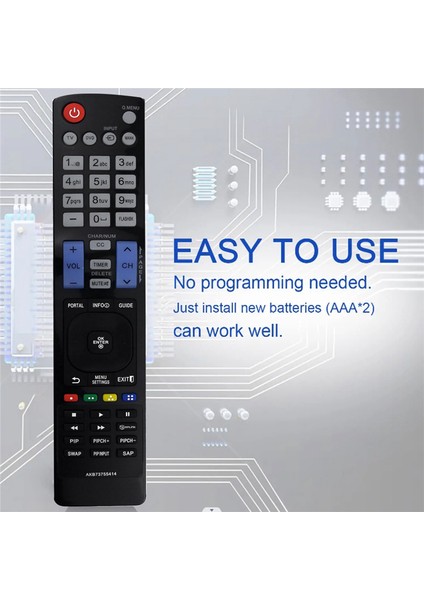 AKB73755414 Lg LED LCD Tv Hdtv 32LY560H 32LY570H 47LY570H 55LY570H 39LY570H 39LY560H 42LY560H Için Uzaktan Kumandayı Değiştirin (Yurt Dışından) modelleri