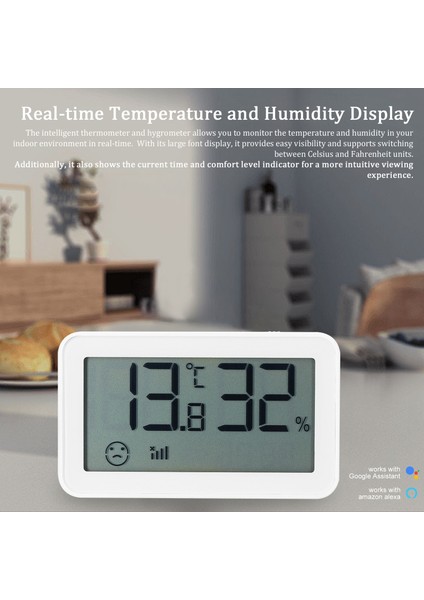 Zigbee Iç Mekan Termometre Nem Ölçer - Alexa & Google Uyumlu (Yurt Dışından) fırsatları