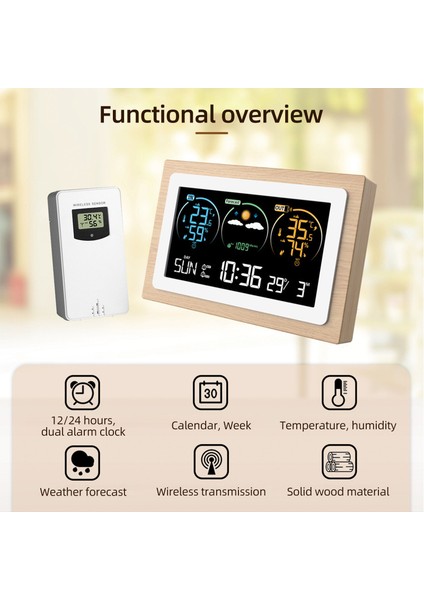 Kablosuz Hava Istasyonu - Iç/dış Sıcaklık ve Nem Ölçer, Renkli Lcd, USB Şarjlı (Yurt Dışından) modelleri