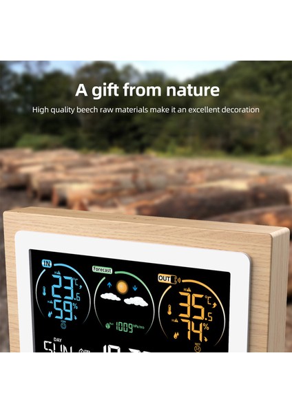 Kablosuz Hava Istasyonu - Iç/dış Sıcaklık ve Nem Ölçer, Renkli Lcd, USB Şarjlı (Yurt Dışından) indirimleri