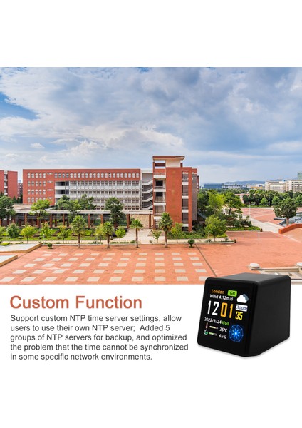Masaüstü Hava Istasyonu - 1.54" Tft IPS Ekranlı Dijital Wifi Saati, Sıcaklık ve Nem Ölçer, 3 Gıf Animasyonlu (Yurt Dışından) indirimleri