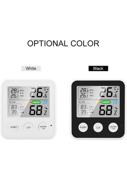 Manyetik Dijital Termo-Higrometre LCD Ekranlı Sıcaklık Nem Ölçer Beyaz (Yurt Dışından) fiyatları