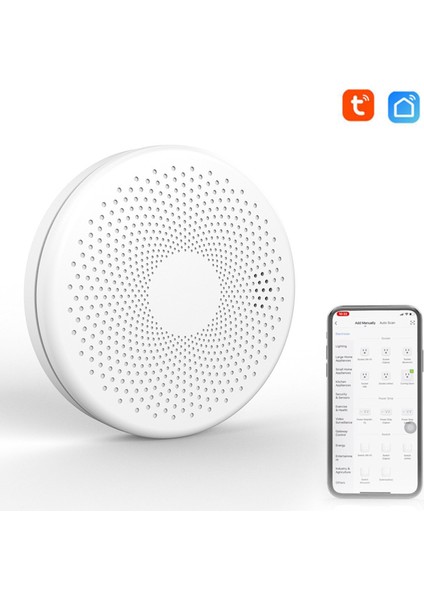 Tuya Wifi 2'li 1 Arada Duman ve Karbonmonoksit Dedektörü Sesli-Işıklı Alarm (Yurt Dışından)