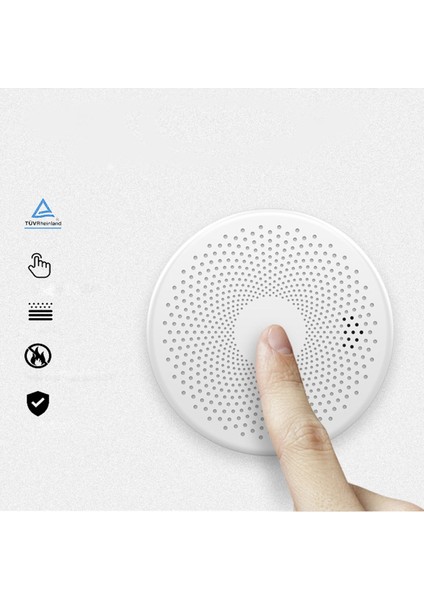 Tuya Wifi 2'li 1 Arada Duman ve Karbonmonoksit Dedektörü Sesli-Işıklı Alarm (Yurt Dışından)