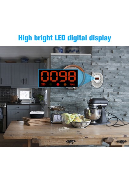 CD18 Kablosuz Co Dedektörü LED Ekranlı Ev Güvenliği (Yurt Dışından)