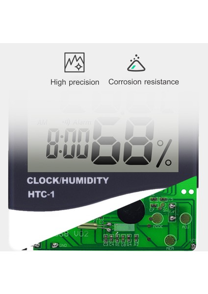 Iç Mekan Nem ve Sıcaklık Ölçer LCD Ekranlı Hava Istasyonu Htc-1 (Yurt Dışından) modelleri