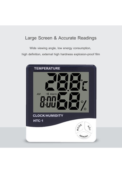 Iç Mekan Nem ve Sıcaklık Ölçer LCD Ekranlı Hava Istasyonu Htc-1 (Yurt Dışından) fırsatları