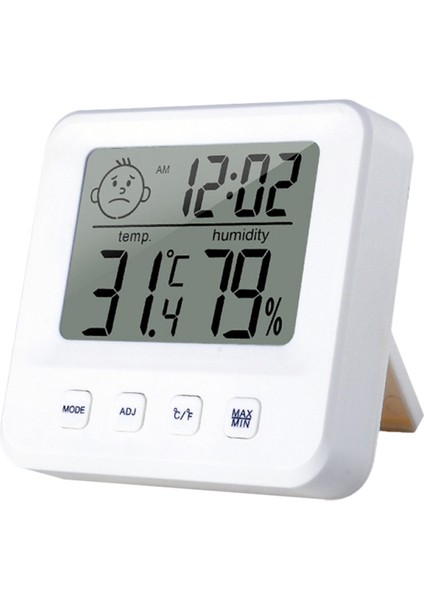 Iç Mekan Nem ve Sıcaklık Ölçer LCD Ekran Alarmlı Saat (Yurt Dışından)