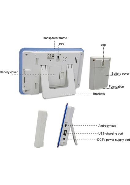 Renkli Ekranlı Kablosuz Hava Istasyonu - Iç/dış Sıcaklık, Nem Ölçer ve Tahmin Saati (Yurt Dışından) modelleri