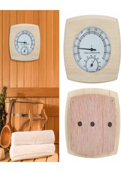 Ahşap Sauna 2'si 1 Arada Nem ve Sıcaklık Ölçer (Yurt Dışından) indirimleri