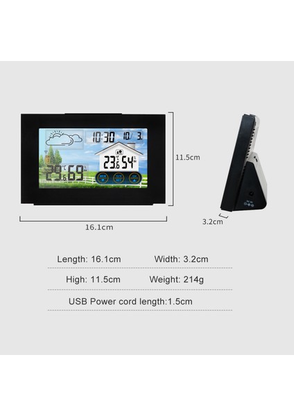 Kablosuz Iç ve Dış Hava Istasyonu, Renkli Dokunmatik Ekranlı Termometre/higrometre (Yurt Dışından) fiyatları