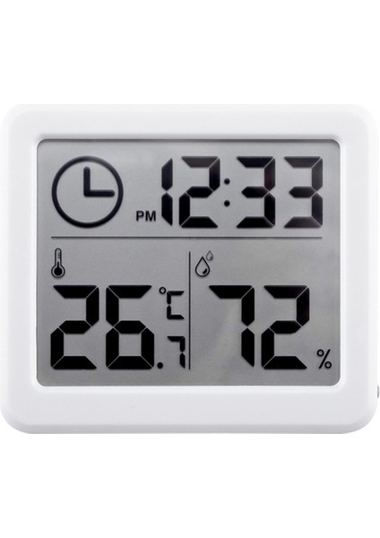 Dijital Higrometre Iç Mekan Sıcaklık Nem Ölçer LCD Aydınlatmalı Sera Izleyici (Yurt Dışından)