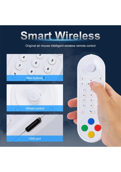 H20 Kablosuz Uzaktan Kumanda Akıllı Ses Uçan Hava Fare Android Tv Kutusu Projektör Pc/htpc Için (Yurt Dışından)