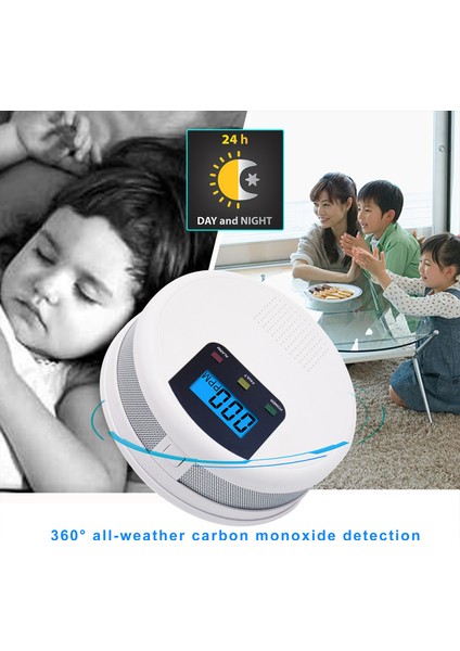 Karbonmonoksit Dedektörü LCD Ekran Sesli Işıklı Alarm Ev Mutfak Otel (Yurt Dışından) fiyatları