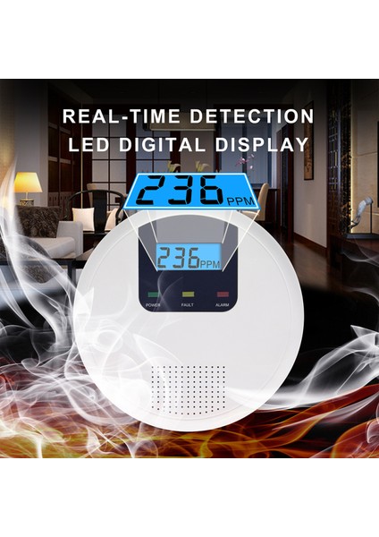 Karbonmonoksit Dedektörü LCD Ekran Sesli Işıklı Alarm Ev Mutfak Otel (Yurt Dışından) modelleri