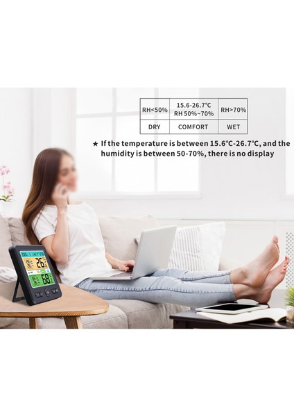 Renkli LCD Ekranlı Dijital Iç Mekan Termometre ve Higrometre - Nem/sıcaklık Alarmlı Saat (Yurt Dışından) fırsatları