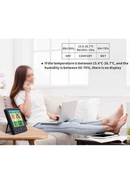 Renkli LCD Ekranlı Dijital Iç Mekan Termometre ve Higrometre - Nem/sıcaklık Alarmlı Saat (Yurt Dışından) indirimleri