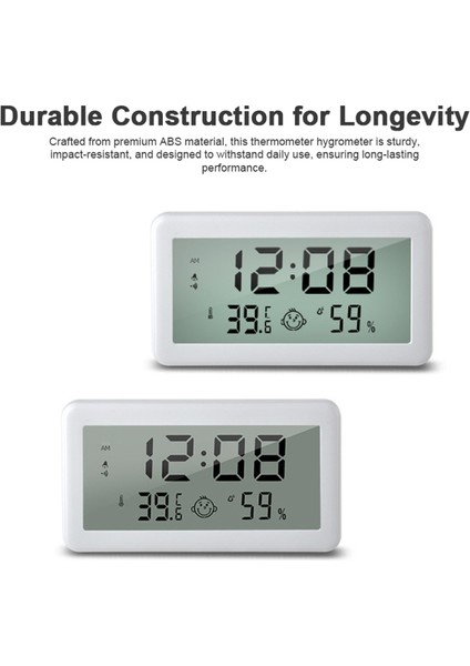 Dijital Iç Mekan Termo-Higrometre, LCD Ekranlı Alarmlı Saat ve Nem Ölçer (Yurt Dışından) fiyatları