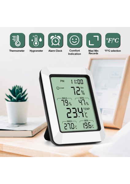 LCD Dijital Termometre Higrometre Maks/min Alarmlı (Yurt Dışından) fiyatları