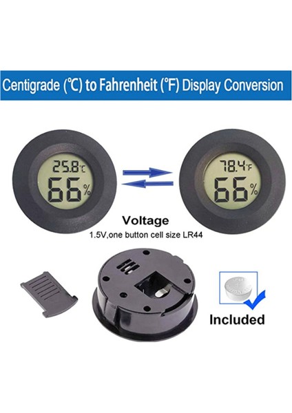 Dijital Nem ve Sıcaklık Ölçer - Ev, Sera, Evcil Hayvanlar Için (Yurt Dışından) fırsatları
