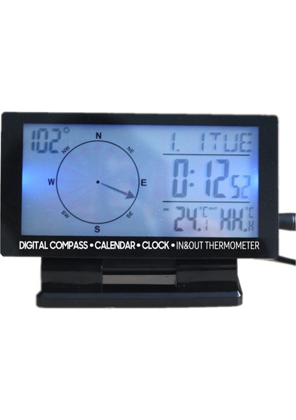 LCD Dijital Araç Termometresi - Iç/dış Sıcaklık Aydınlatmalı (Yurt Dışından)