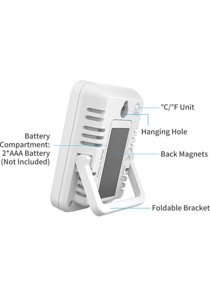 Manyetik Geniş Ekranlı Iç Mekan Nem ve Sıcaklık Ölçer - Ev, Sera Için (Yurt Dışından) fiyatları