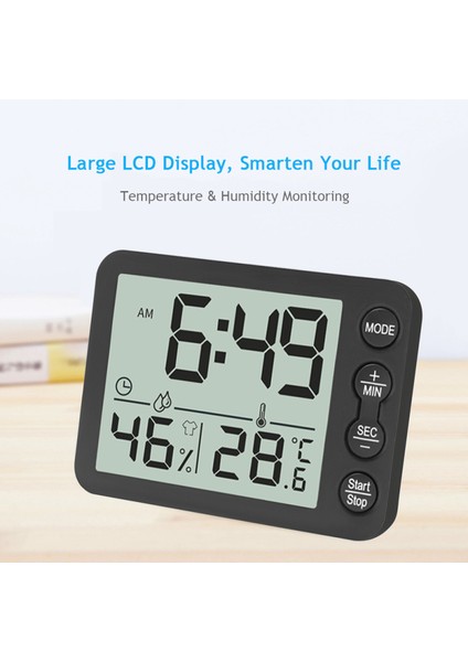 Iç Mekan Termometre Higrometre LCD Saat - ℃/℉ Seçenekli (Yurt Dışından) fırsatları