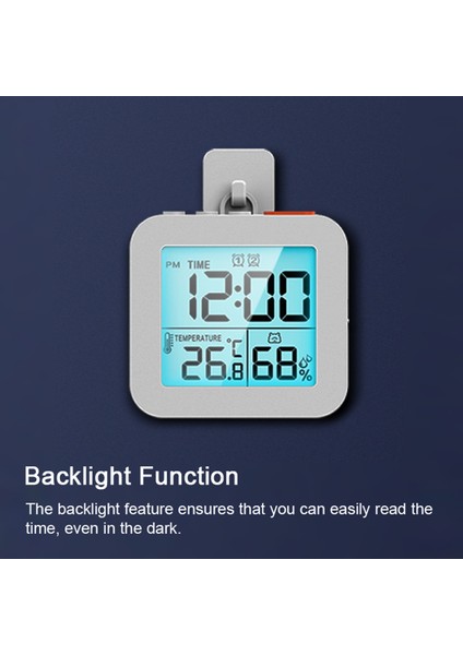 LCD Ekranlı Dijital Nem ve Sıcaklık Ölçer Alarmlı Saat (Yurt Dışından) modelleri