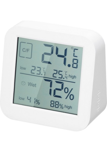 Iç Mekan Termohigrometreli Çift Ekranlı LCD Dokunmatik Saat ve Geri Sayım (Yurt Dışından)