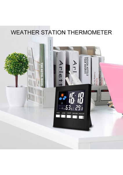 LCD Hava Istasyonu Alarmlı Saat Sıcaklık Nem Aydınlatmalı (Yurt Dışından) indirimleri