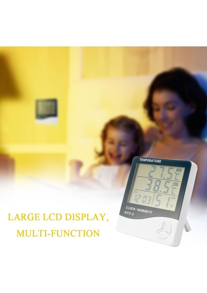 Htc-2 Iç ve Dış Sıcaklık Nem Ölçer Geniş Ekranlı Dijital Gösterge (Yurt Dışından) fırsatları