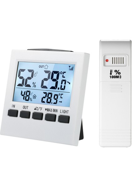 Kablosuz Iç/dış Mekan Termometre Higrometre - Maks/min Sıcaklık ve Nem LCD (Yurt Dışından)